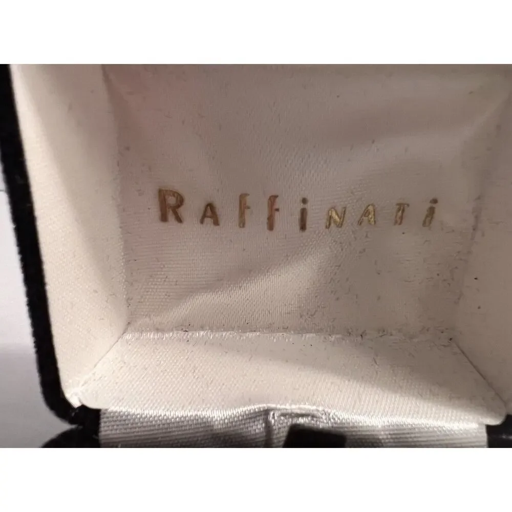 VTG RAFFINATI CUFF LINKS CUFFLINKS BLACK ONYX W/ GOLD PLATED TRIM MEN DRESSY